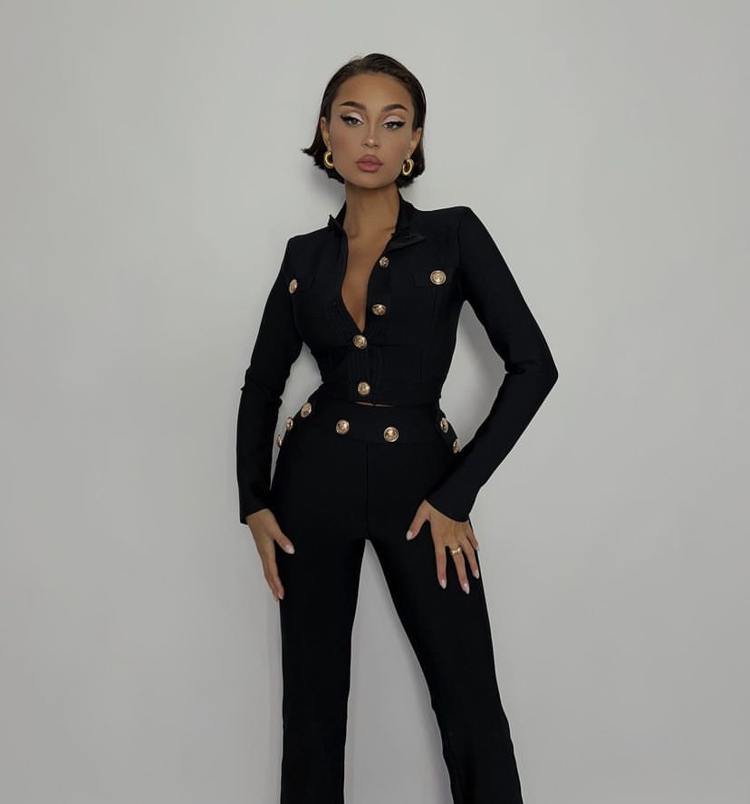 Men Formal Wear All Black - New Autumn Style Black Color Women