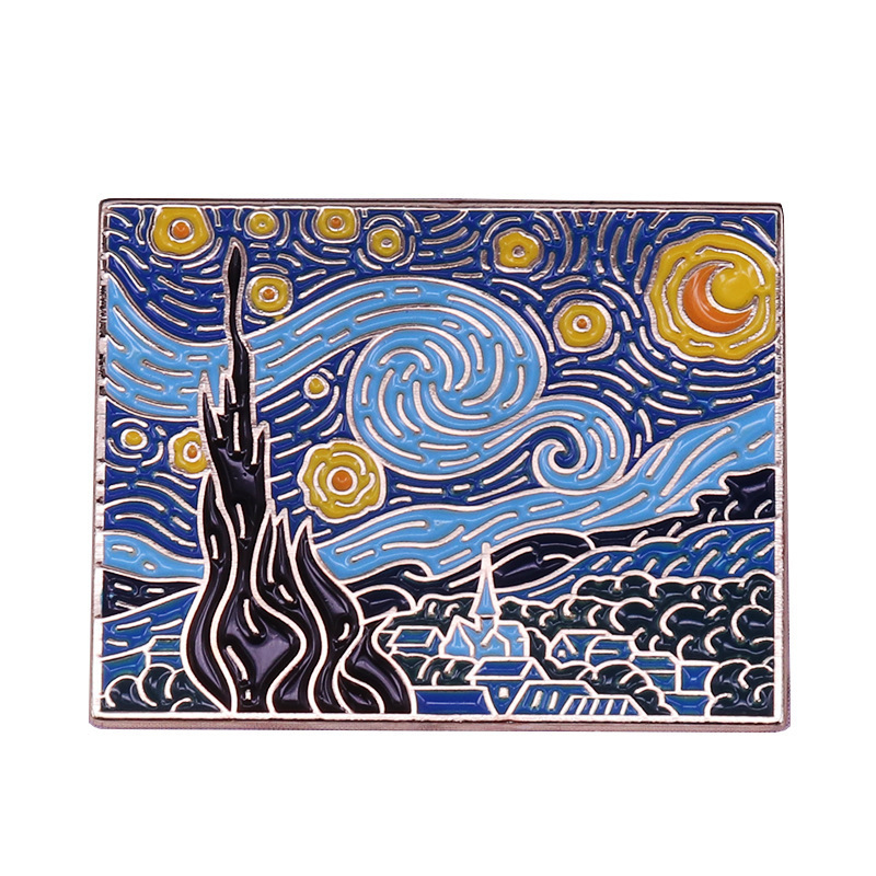 Tuxedo Lapel Pin - Van Gogh Soft Enamel Pin Lapel