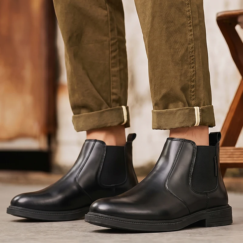 Men Leather Chelsea Ankle Boot - Men Formal Wear With Boots review and price
