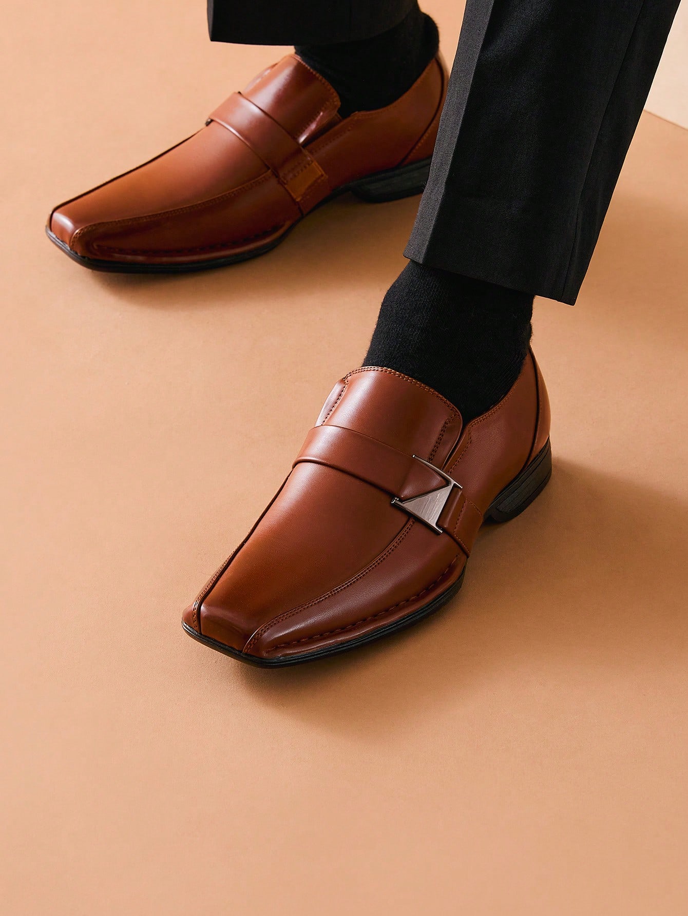 Men’s PU Leather Lined Wide‑Fi - Formal Men Daily Wear Footwear review and price