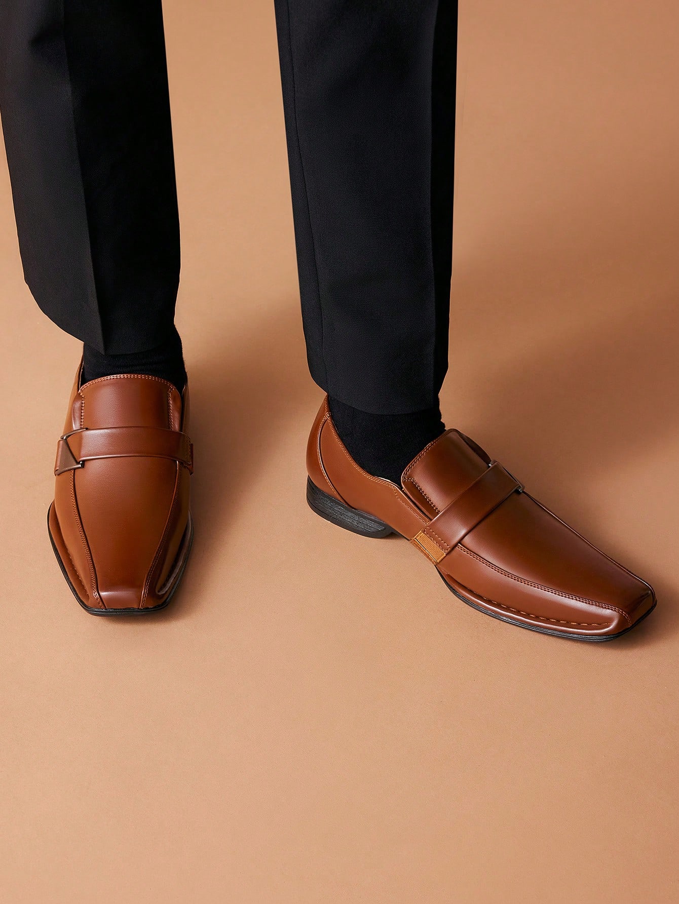 Men’s PU Leather Lined Wide‑Fi - Formal Men Daily Wear Footwear review and price
