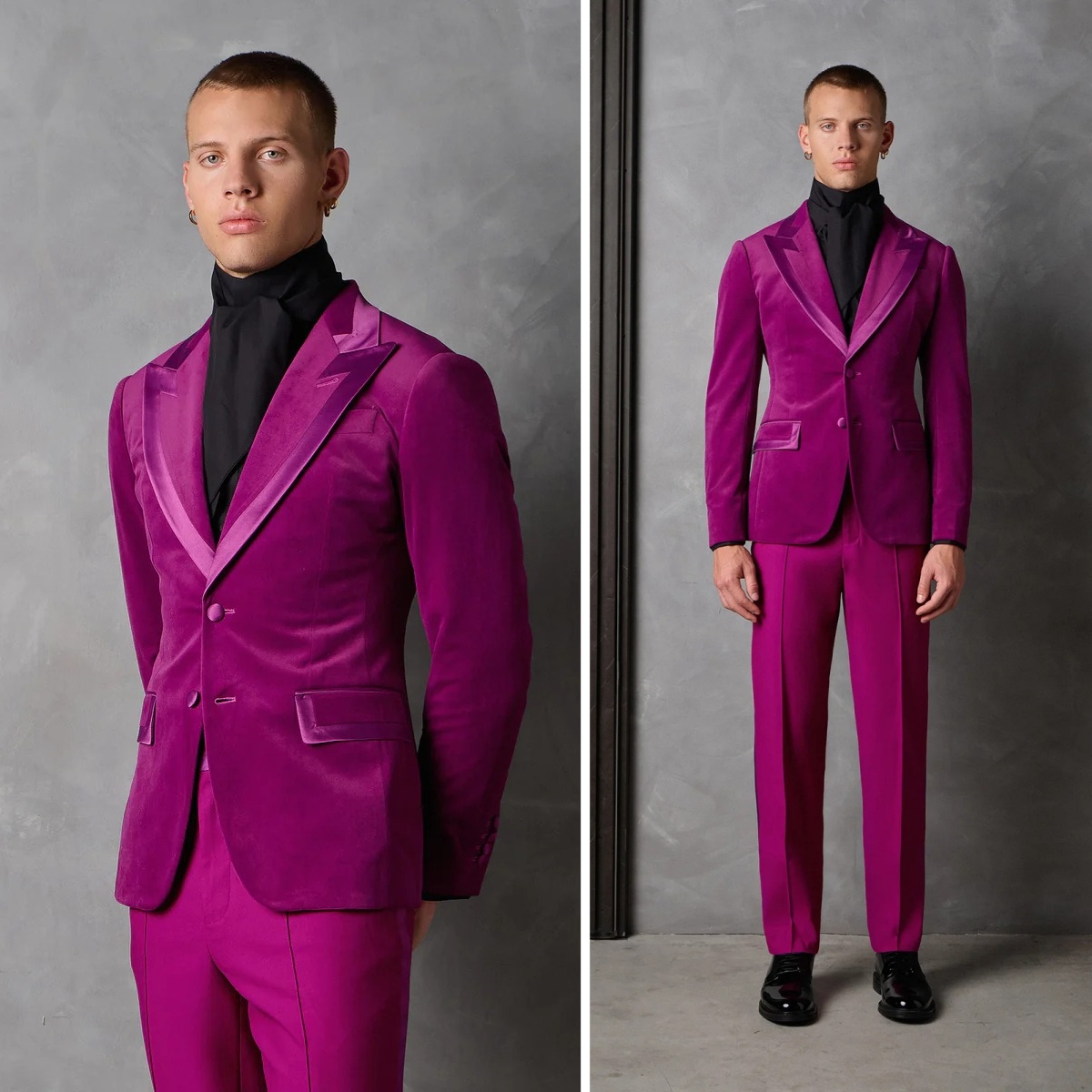 Chic Man Wedding Tuxedos Velve - Men Formal Wear Modern review and price
