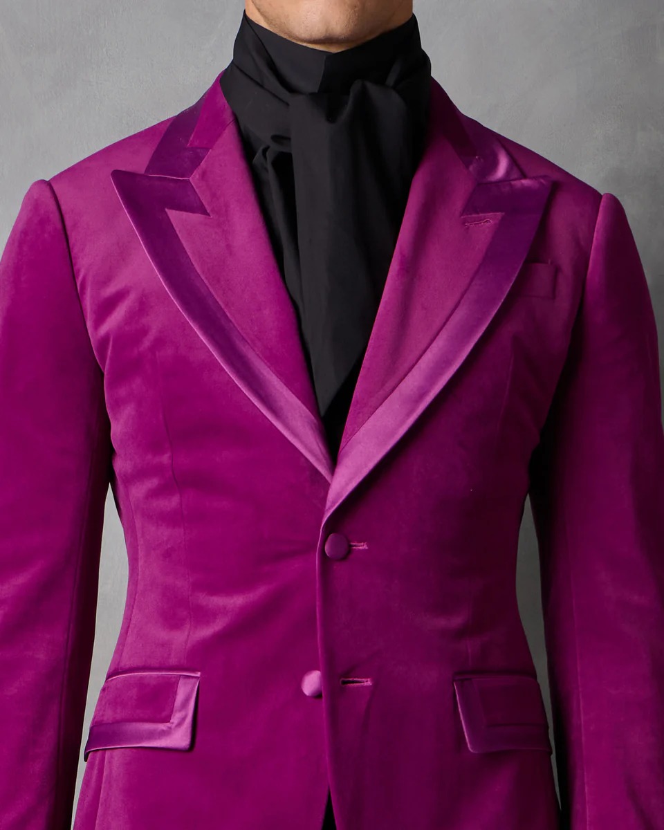 Chic Man Wedding Tuxedos Velve - Men Formal Wear Modern review and price