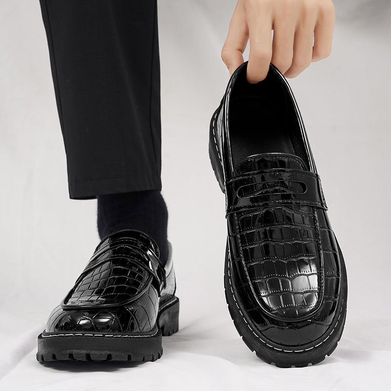 Man Shoes Casual Croc Pattern  - Formal Men Daily Wear Footwear review and price