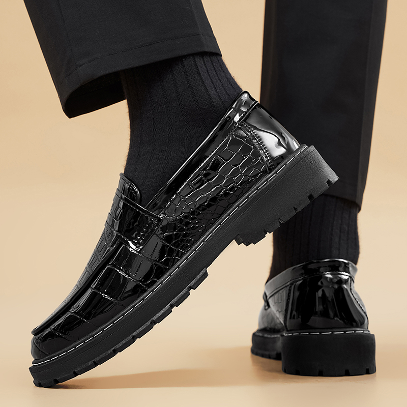 Man Shoes Casual Croc Pattern  - Formal Men Daily Wear Footwear review and price