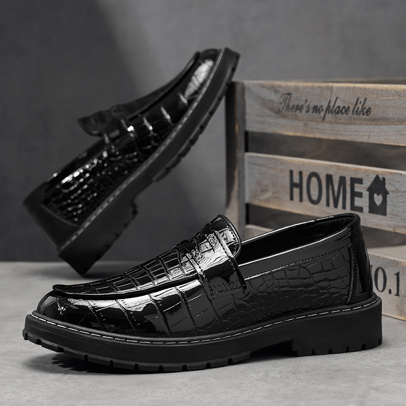 Man Shoes Casual Croc Pattern  - Formal Men Daily Wear Footwear review and price