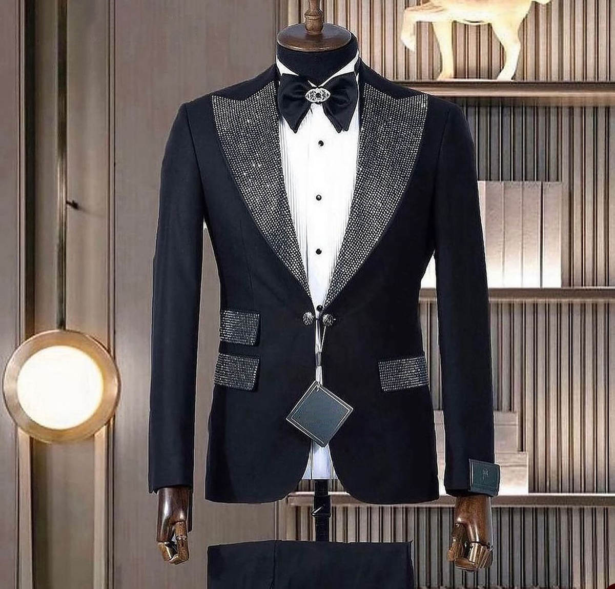 Formal Man Tuxedos Beaded 2 Pc - Men Formal Wear Modern review and price