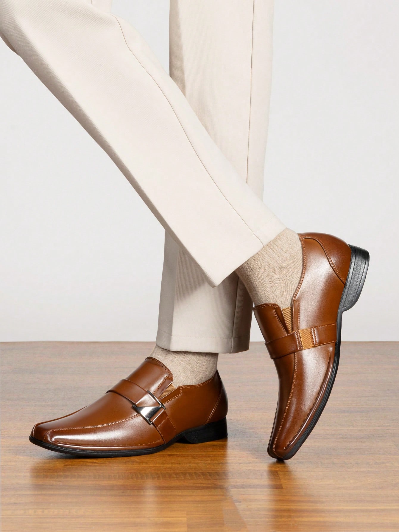 Slip‑On Lined Leather Dress Lo - Formal Men Daily Wear Footwear review and price